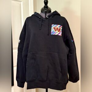 New Nike Washington Commanders Black Hoodie with Multicolor Logo